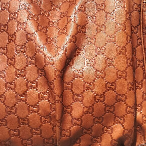 GG MONOGRAM LEAHTER EX LARGE TOTE BAG - Picture 1 of 17